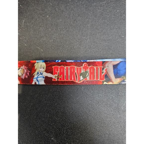 Fairy Tail Anime Lanyard Set (2 Pack) Red & Cream Keychain Strap with Badge Clip - Picture 4 of 7